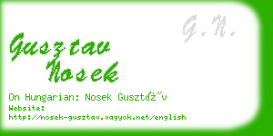 gusztav nosek business card